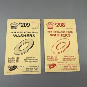 Kadee 1 Red 208 - 1 Gray 209 Insulating Fiber Washers 48 Each Made In USA